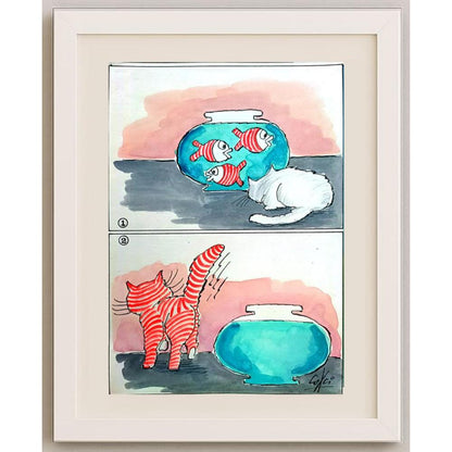 Octovian Covaci 29x21cm Orijinal Karikatür BOD02929