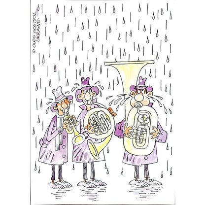Oleg Goutsol 29x21cm Orijinal Karikatür BOD02930