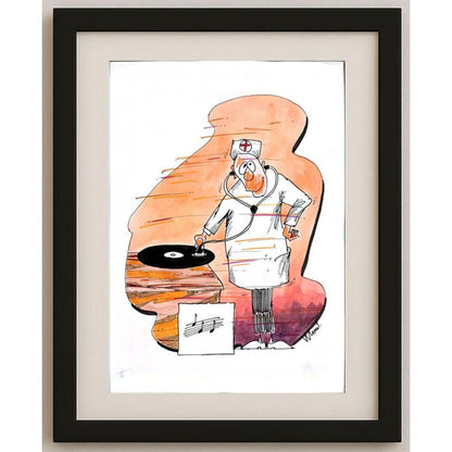 Valery Momot 29x21cm Orijinal Karikatür BOD02932