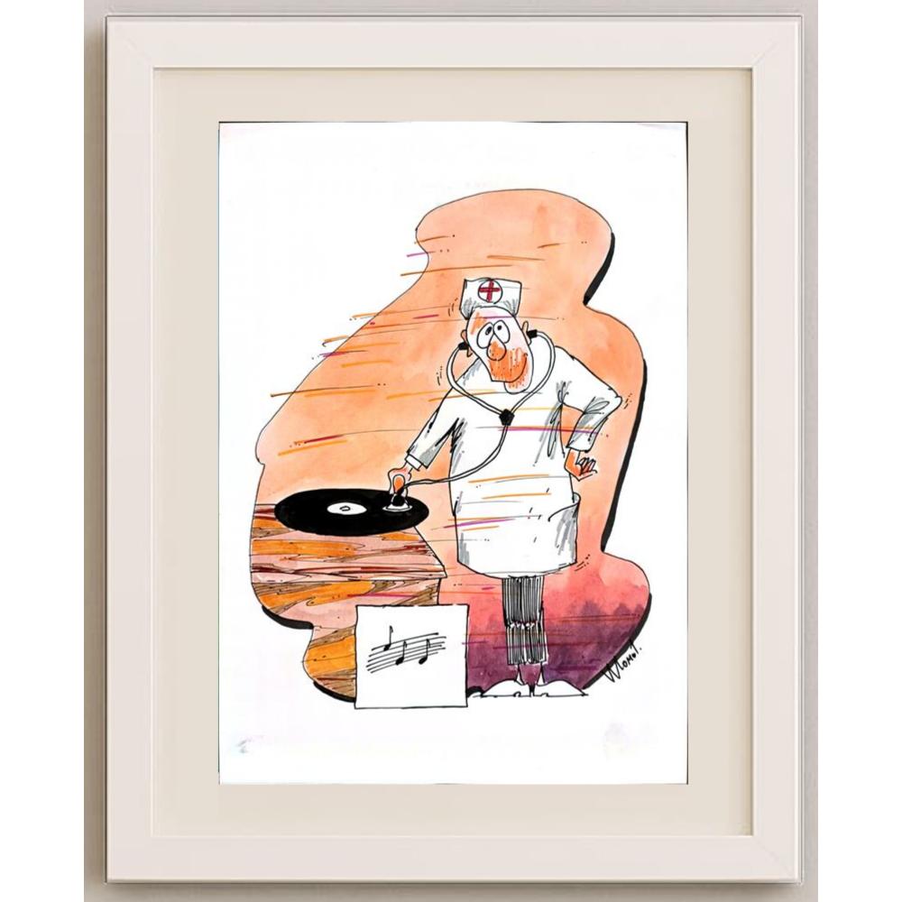 Valery Momot 29x21cm Orijinal Karikatür BOD02932