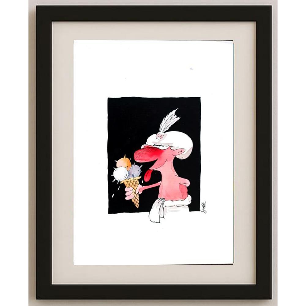Steffen Jahsnowski 29x21cm Orijinal Karikatür BOD02933