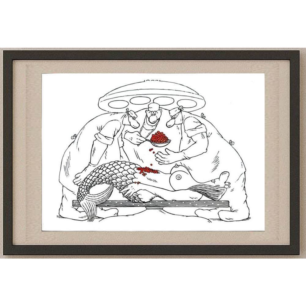 Anatolij Orekhov 29x21cm Orijinal Karikatür BOD02939