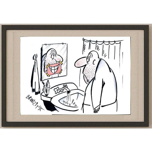 Konstantin Bronzit 29x21cm Orijinal Karikatür BOD02940