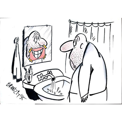 Konstantin Bronzit 29x21cm Orijinal Karikatür BOD02940