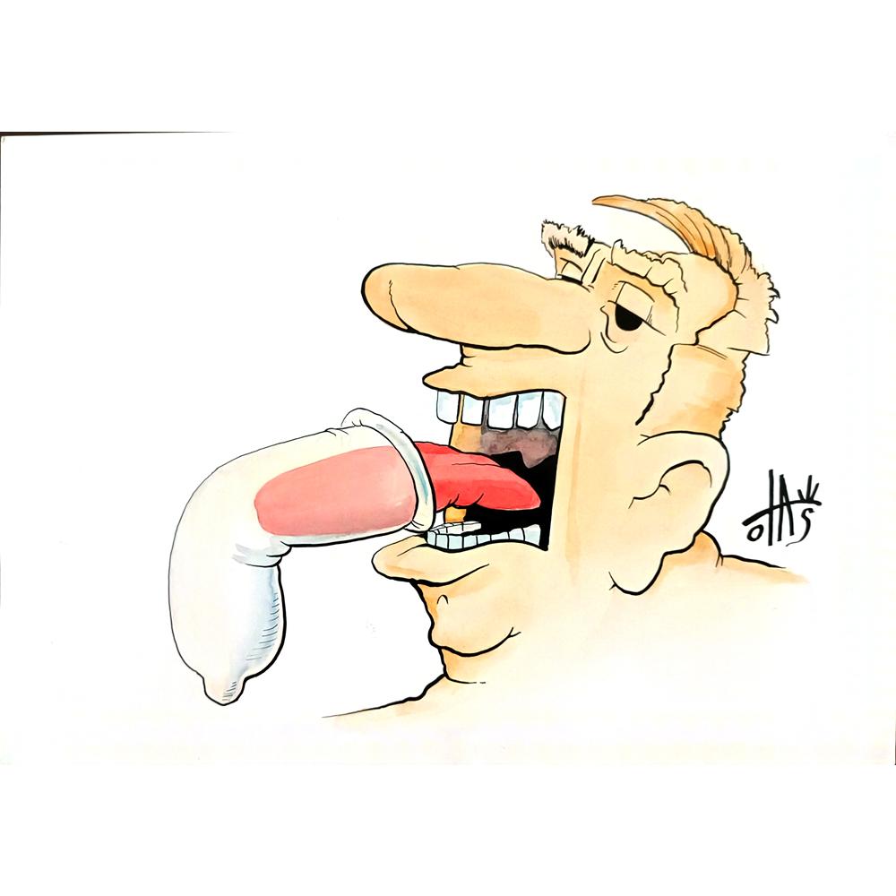 Nikola Otas 29x21cm Orijinal Karikatür BOD02942