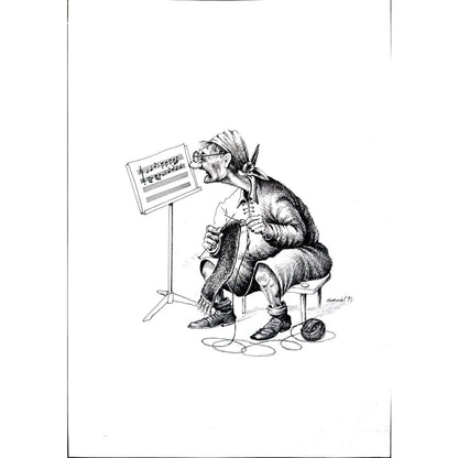 Andrejez Graniak 29x21cm Orijinal Karikatür BOD02944