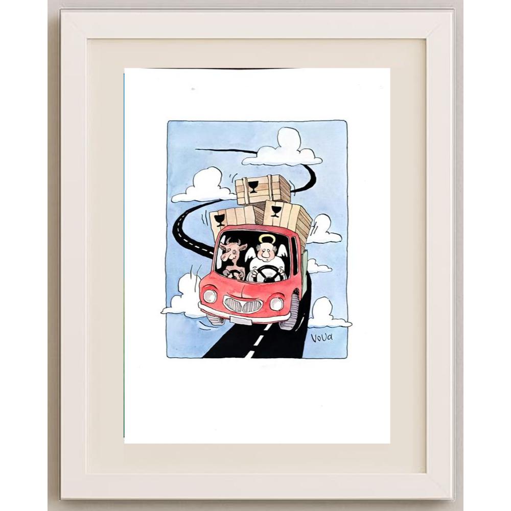 Vladimir İvanov 29x21cm Orijinal Karikatür BOD02945