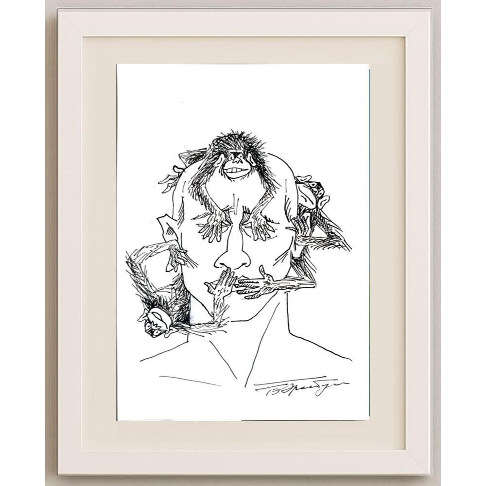 Boris Erenburg 29x21cm Orijinal Karikatür BOD02946