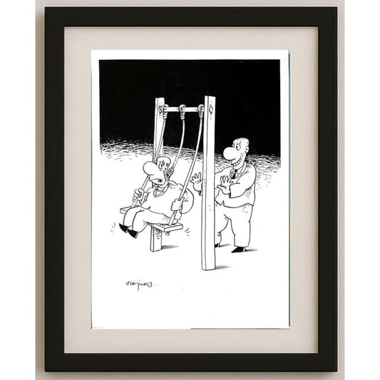 Miroslaw Hajnos 29x21cm Orijinal Karikatür BOD02950