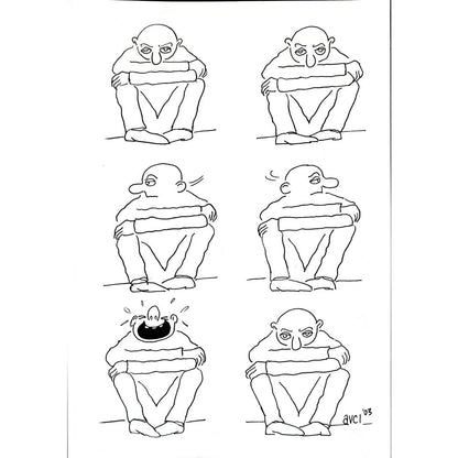 Hasan Avcı 29x21cm Orijinal Karikatür BOD02951