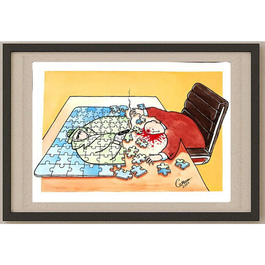 Mohammad Sadegh Koarei Shiraz 35x25cm Orijinal Karikatür BOD02953