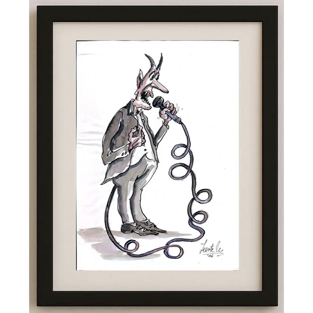 Leonte Nastase 29x21cm Orijinal Karikatür BOD02960