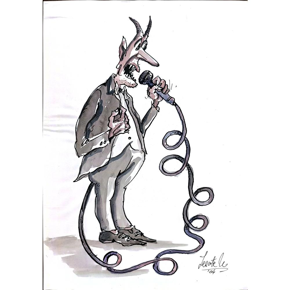 Leonte Nastase 29x21cm Orijinal Karikatür BOD02960