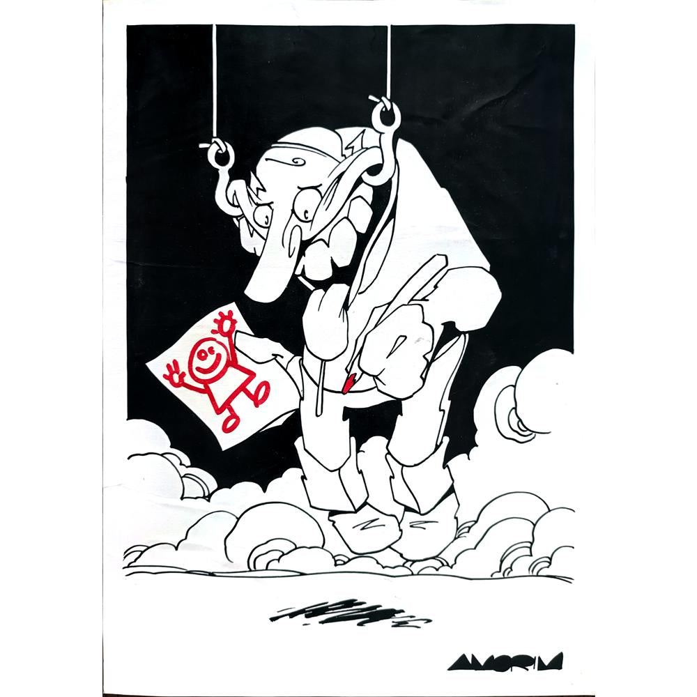 Costa Pereira 29x21cm Orijinal Karikatür BOD02962