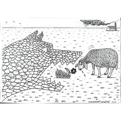 Mihaita Porumbita 29x21cm Orijinal Karikatür BOD02964