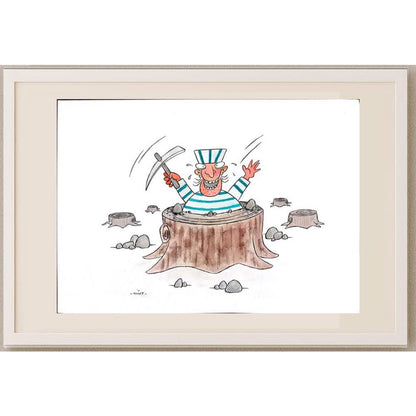 Hassanzadeh Khossrow 29x21cm Orijinal Karikatür BOD02967