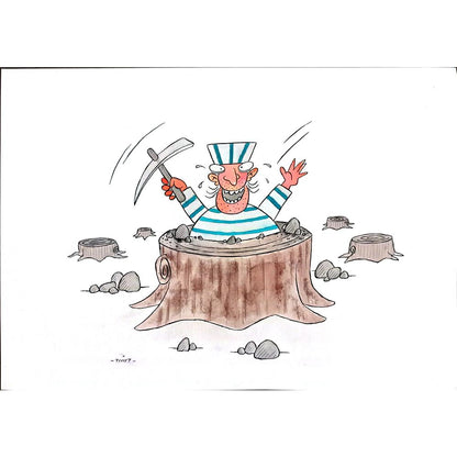 Hassanzadeh Khossrow 29x21cm Orijinal Karikatür BOD02967
