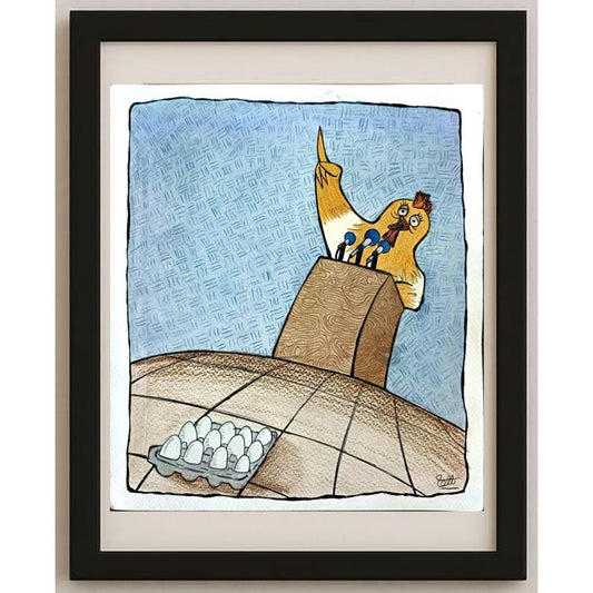Somaye Babajani 25x25cm Orijinal Karikatür BOD02968
