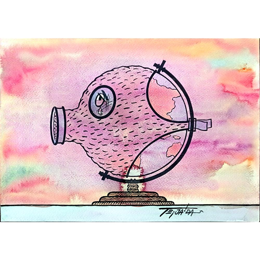 Nombre Fernando Tesada 29x21cm Orijinal Karikatür BOD02969