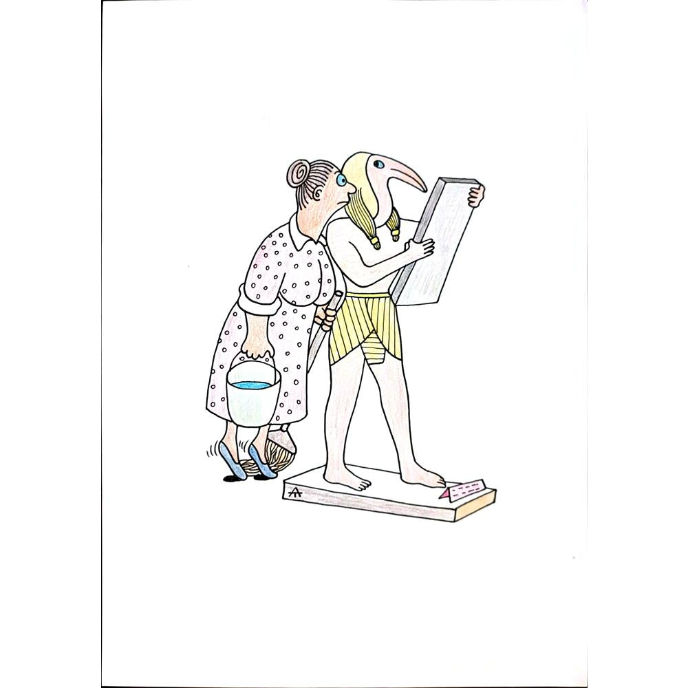 Alexei Talimonov 29x21cm Orijinal Karikatür BOD02971