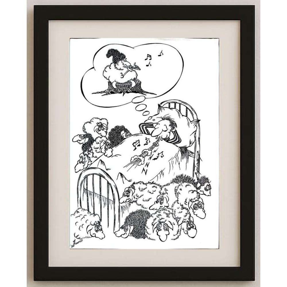 Marian Lupu 29x21cm Orijinal Karikatür BOD02973