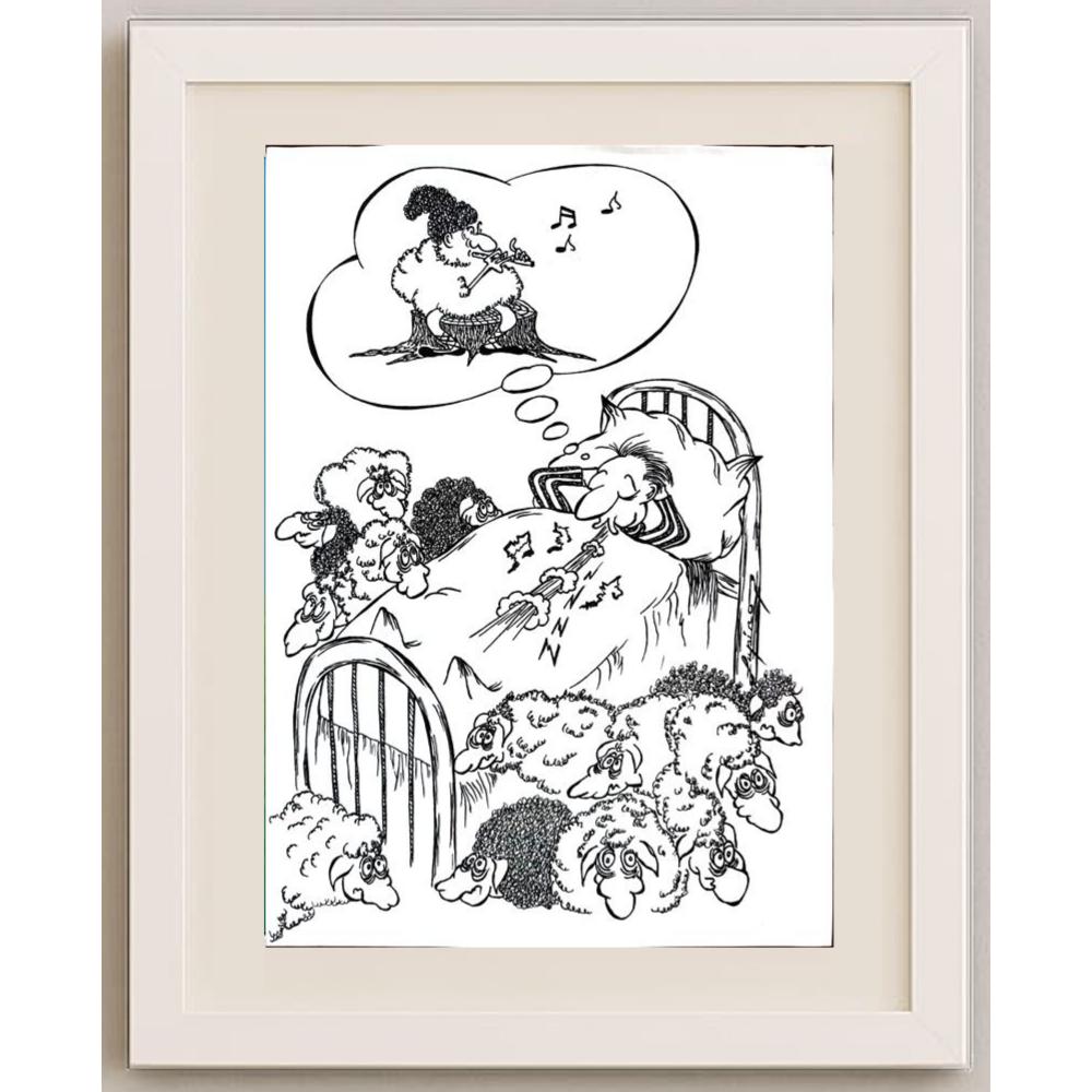 Marian Lupu 29x21cm Orijinal Karikatür BOD02973
