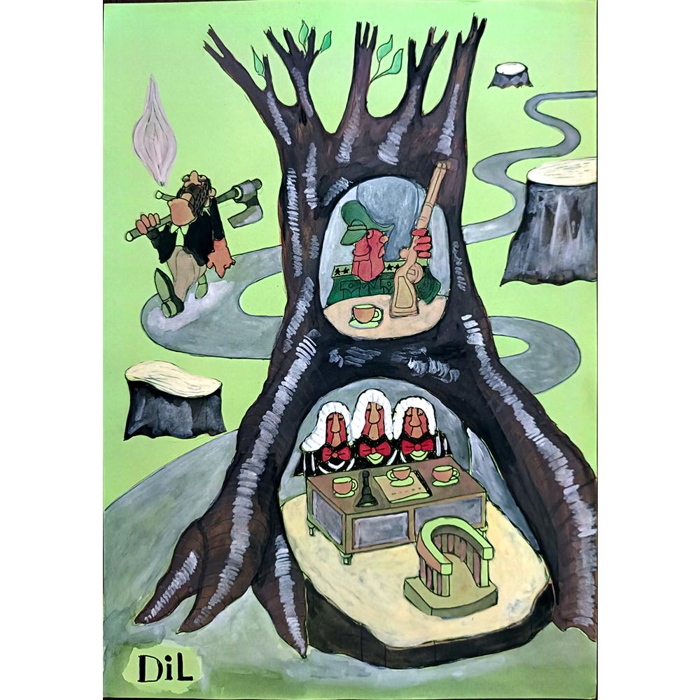 Dilyan Dochev 29x21cm Orijinal Karikatür BOD02977