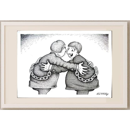 Shmidt Alexander 29x21cm Orijinal Karikatür BOD02978