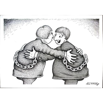 Shmidt Alexander 29x21cm Orijinal Karikatür BOD02978