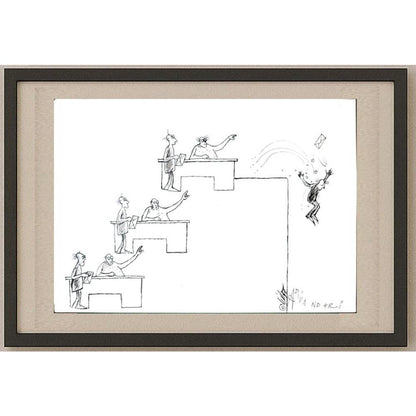 Ali Divandari 29x21cm Orijinal Karikatür BOD02981