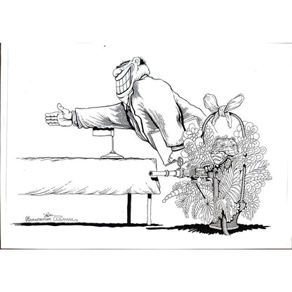 Goran Celicanin 29x21cm Orijinal Karikatür BOD02982
