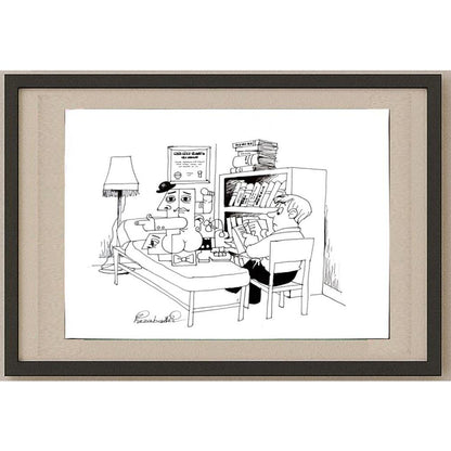 Mohammed Fiezabadi 29x21cm Orijinal Karikatür BOD02983