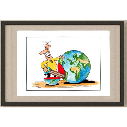 Tadeusz Krotos 29x21cm Orijinal Karikatür BOD02984