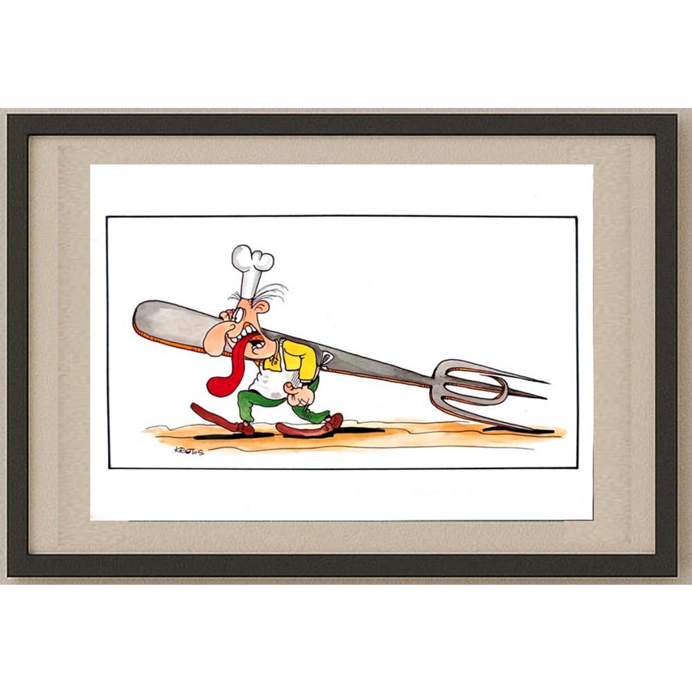 Tadeusz Krotos 29x21cm Orijinal Karikatür BOD02985