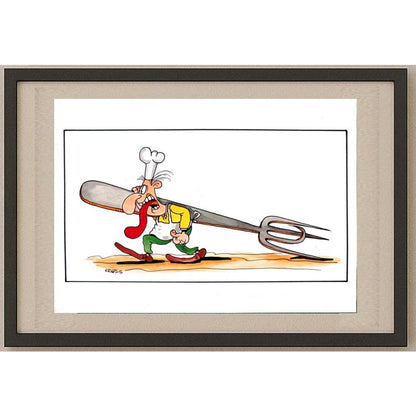 Tadeusz Krotos 29x21cm Orijinal Karikatür BOD02985