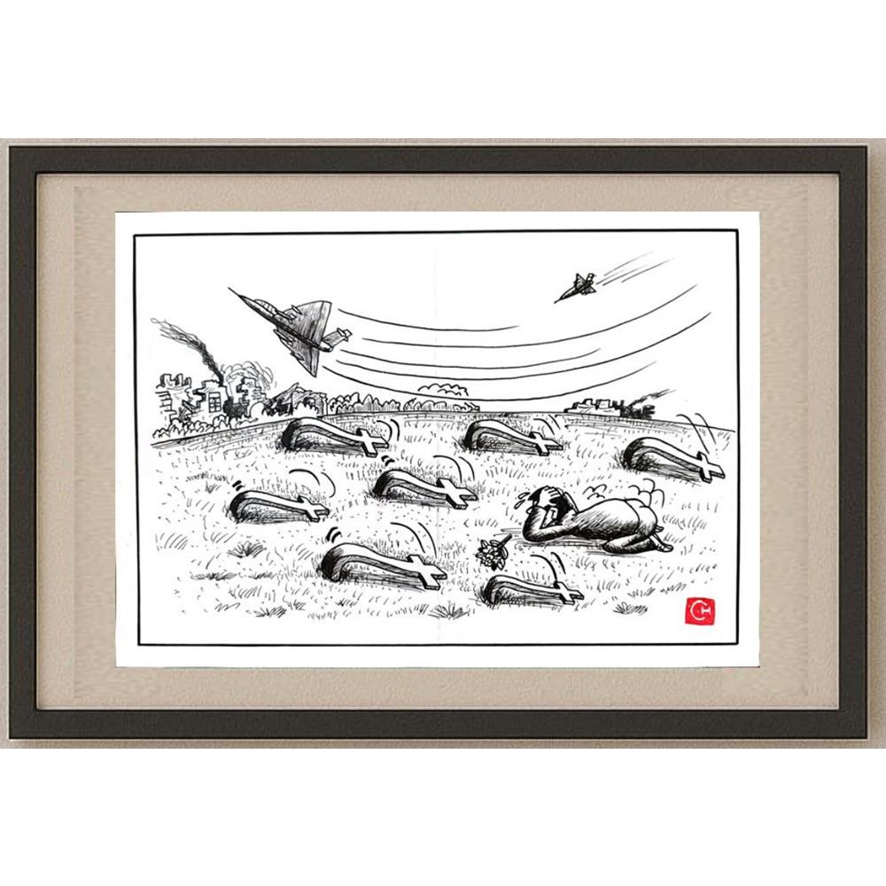 Chen Dong Chun 29x21cm Orijinal Karikatür BOD02999
