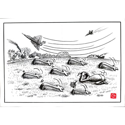 Chen Dong Chun 29x21cm Orijinal Karikatür BOD02999