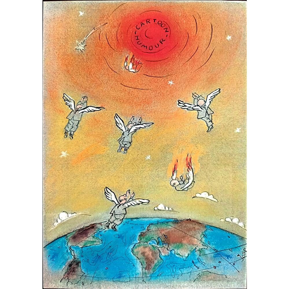 Irina Iosip 29x21cm Orijinal Karikatür BOD03000