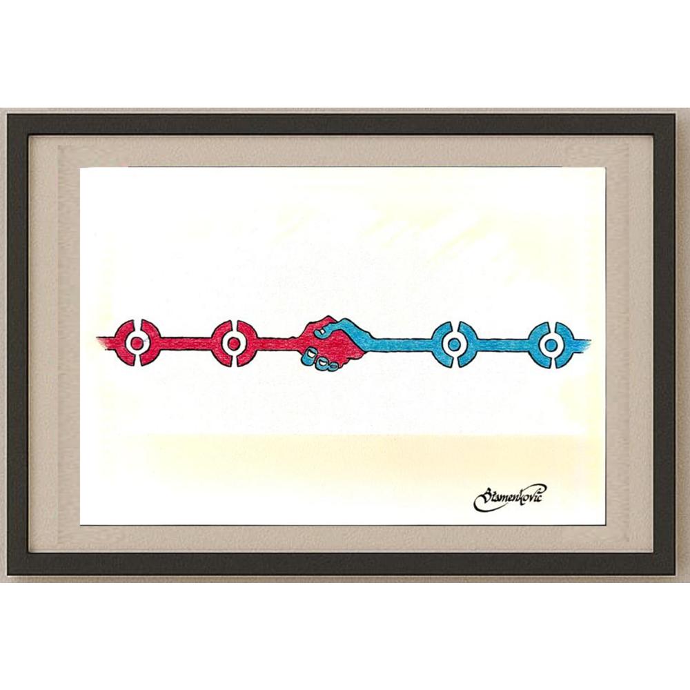 Stamenkovic Srdjan 26x18cm Orijinal Karikatür BOD03001