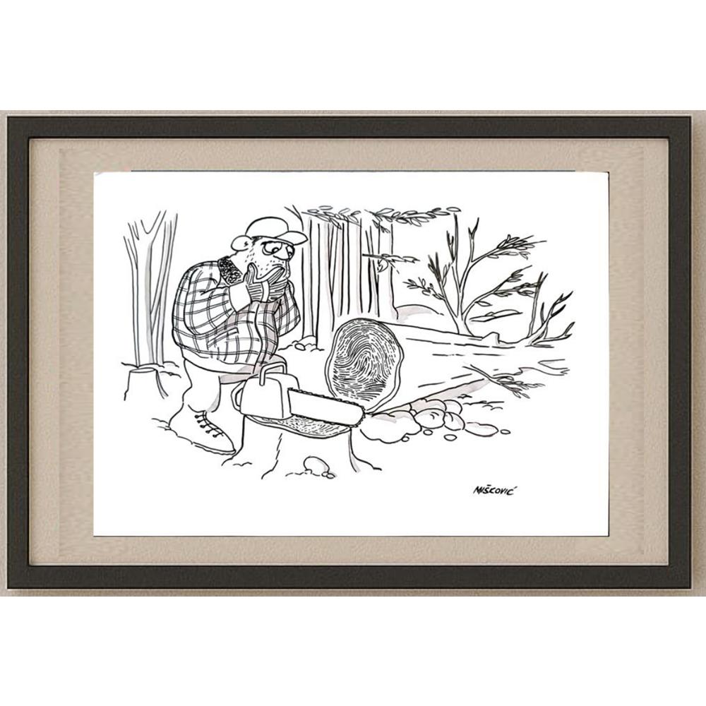 Cedomil Miskovic 29x21cm Orijinal Karikatür BOD03009