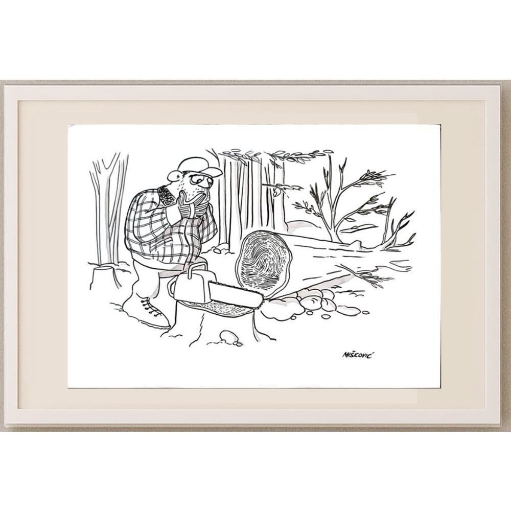 Cedomil Miskovic 29x21cm Orijinal Karikatür BOD03009