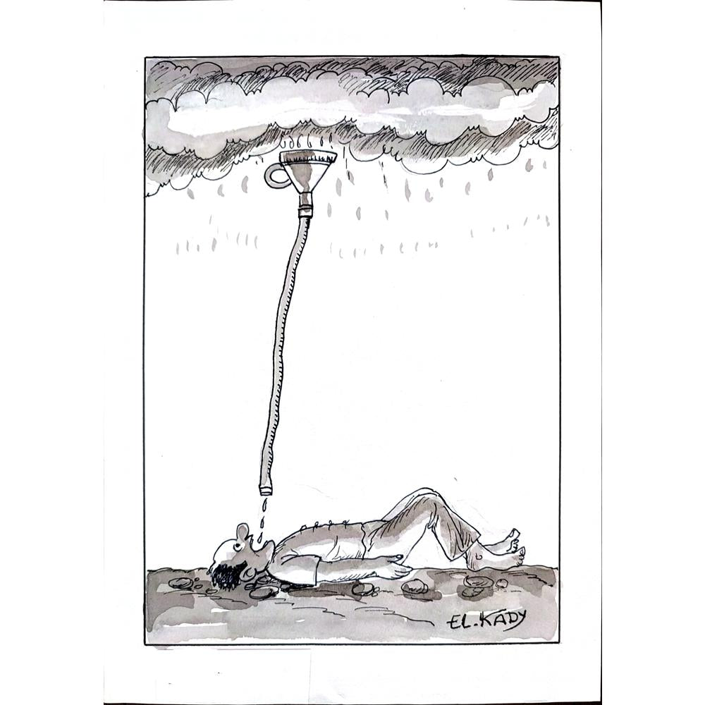 Mahmood El Kady 29x21cm Orijinal Karikatür BOD03013