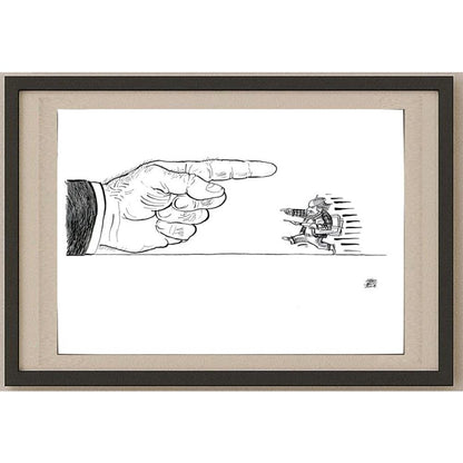 Fabry Janos 29x21cm Orijinal Karikatür BOD03016