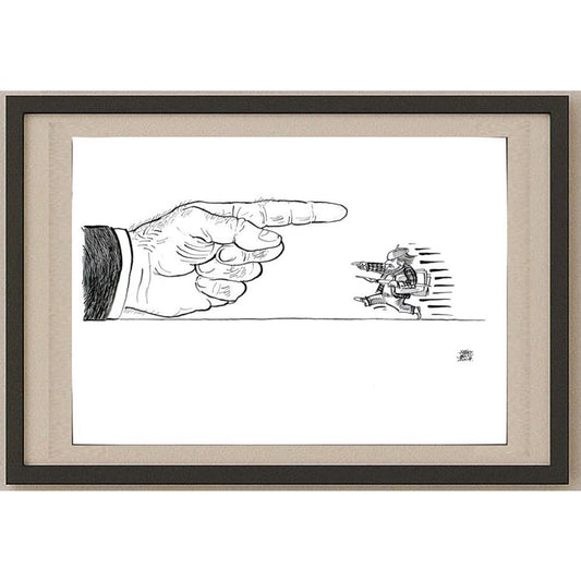 Fabry Janos 29x21cm Orijinal Karikatür BOD03016