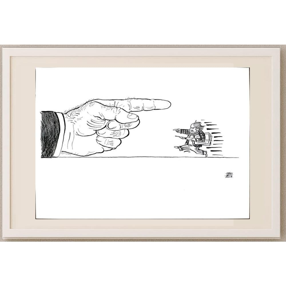 Fabry Janos 29x21cm Orijinal Karikatür BOD03016