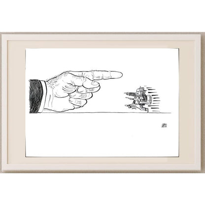 Fabry Janos 29x21cm Orijinal Karikatür BOD03016