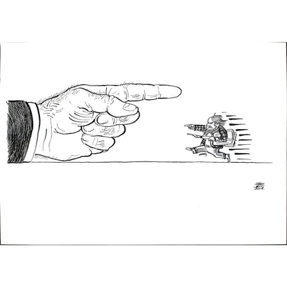 Fabry Janos 29x21cm Orijinal Karikatür BOD03016