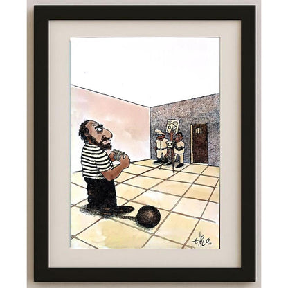 Erico Junqueira Ayres 29x21cm Orijinal Karikatür BOD03019
