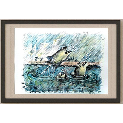 Wolfgang Schlegel 29x21cm Orijinal Karikatür BOD03025