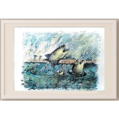 Wolfgang Schlegel 29x21cm Orijinal Karikatür BOD03025